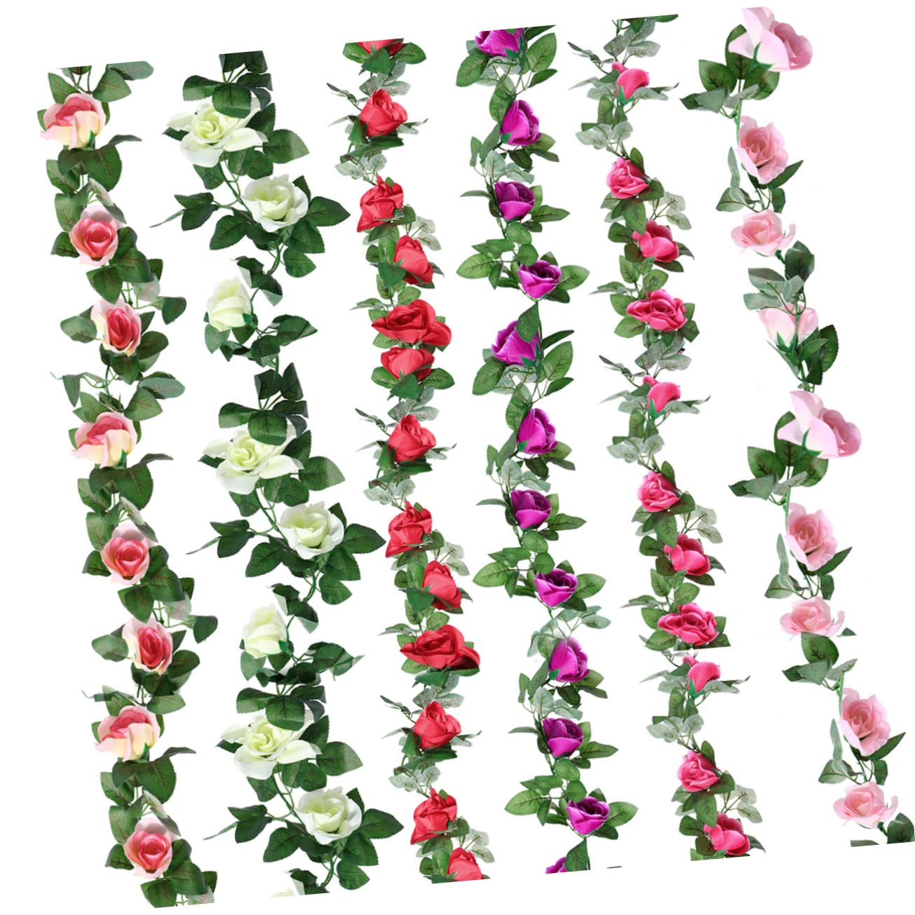IMIKEYA 6stücke Kunstrosen Ranken Dekorative Kunstblumen Für Hochzeiten Partys Und Zuhause Rote Imitation Rosenranken Für Und Türdekoration Indoor Und Outdoor Einsatz