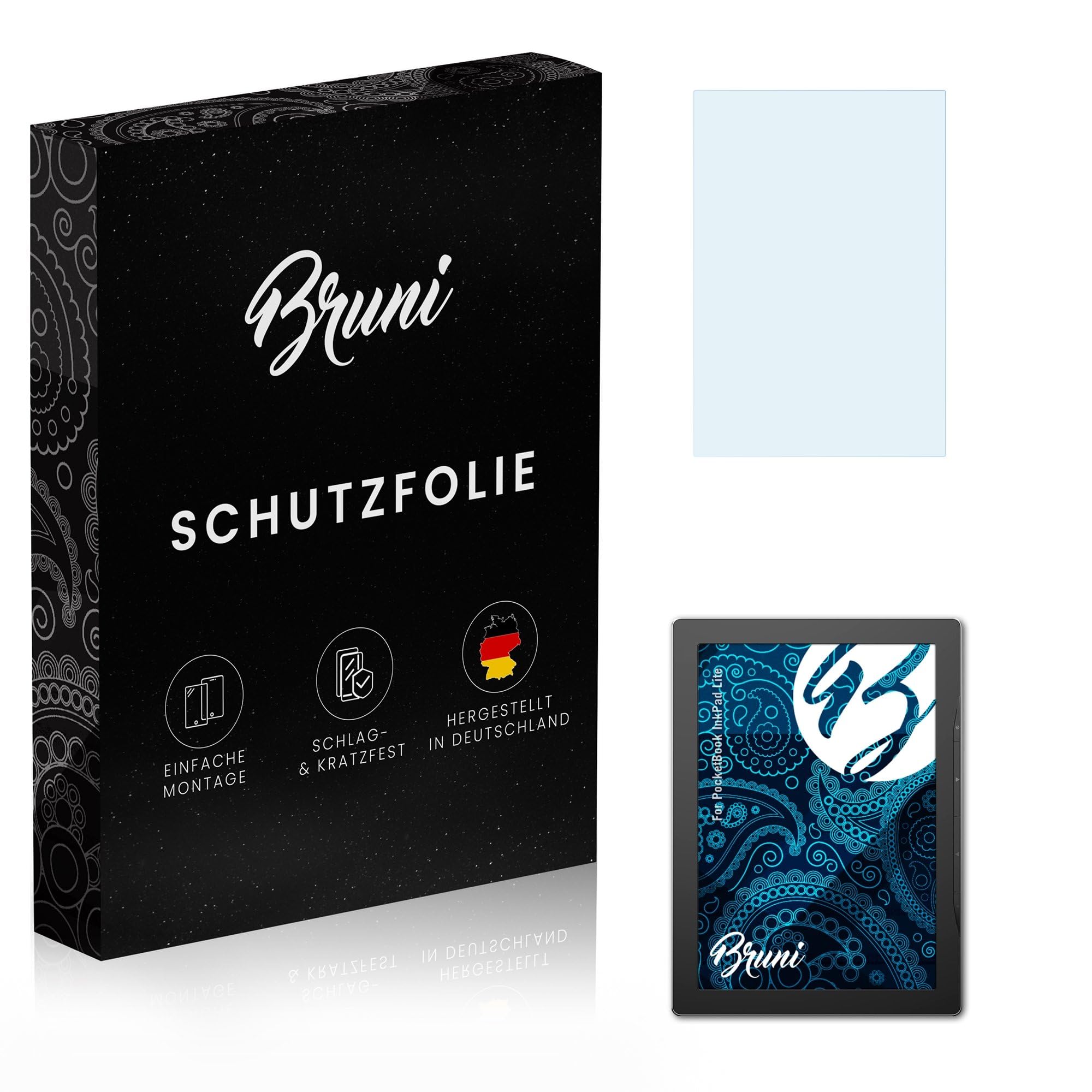Bruni Screen Protector compatible with PocketBook InkPad Lite Protector Film, crystal clear Protective Film (2X)