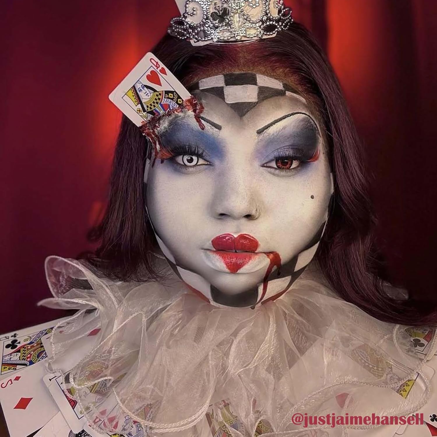 Black White Face Body Paint 1.01 oz/pc with 2 Sponges,Water Based Cream Face Paint for Clown Zombie Vampire Skeleton Cosplay Makeup,Halloween SFX Makeup Face Painting Kit,2.02 oz - Image 6