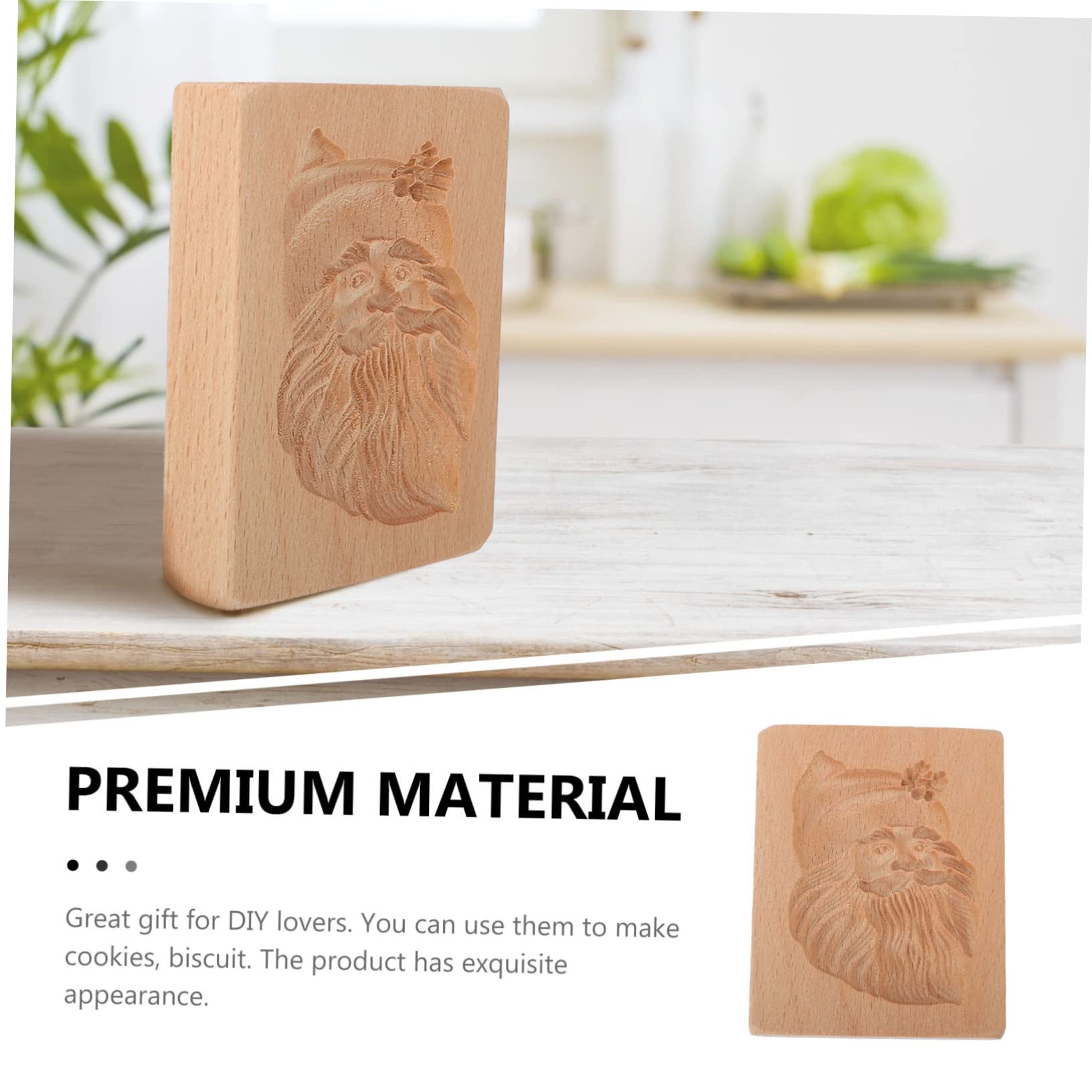 Keksausstecher, Keksformen aus Holz, Kekse, 1 Stück, Holzplätzchen, Weihnachtskekse, Prägung, Plätzchen, Weihnachtsmann, Chiffon, Kuchen, Schokolade