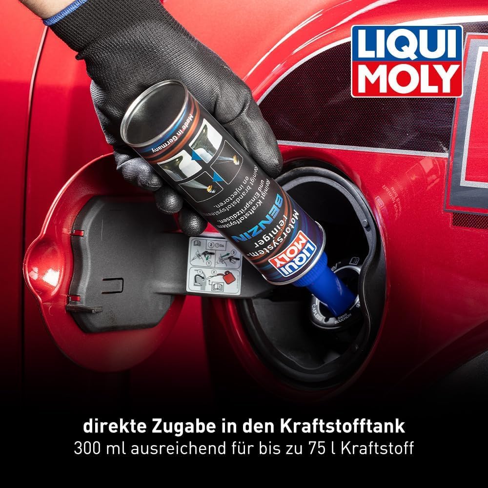 LIQUI MOLY Motorsystemreiniger Benzin | 300 ml | Benzinadditiv | Art.-Nr.: 5129 & Motorspülung | 300 ml | Öladditiv | Art.-Nr.: 7681