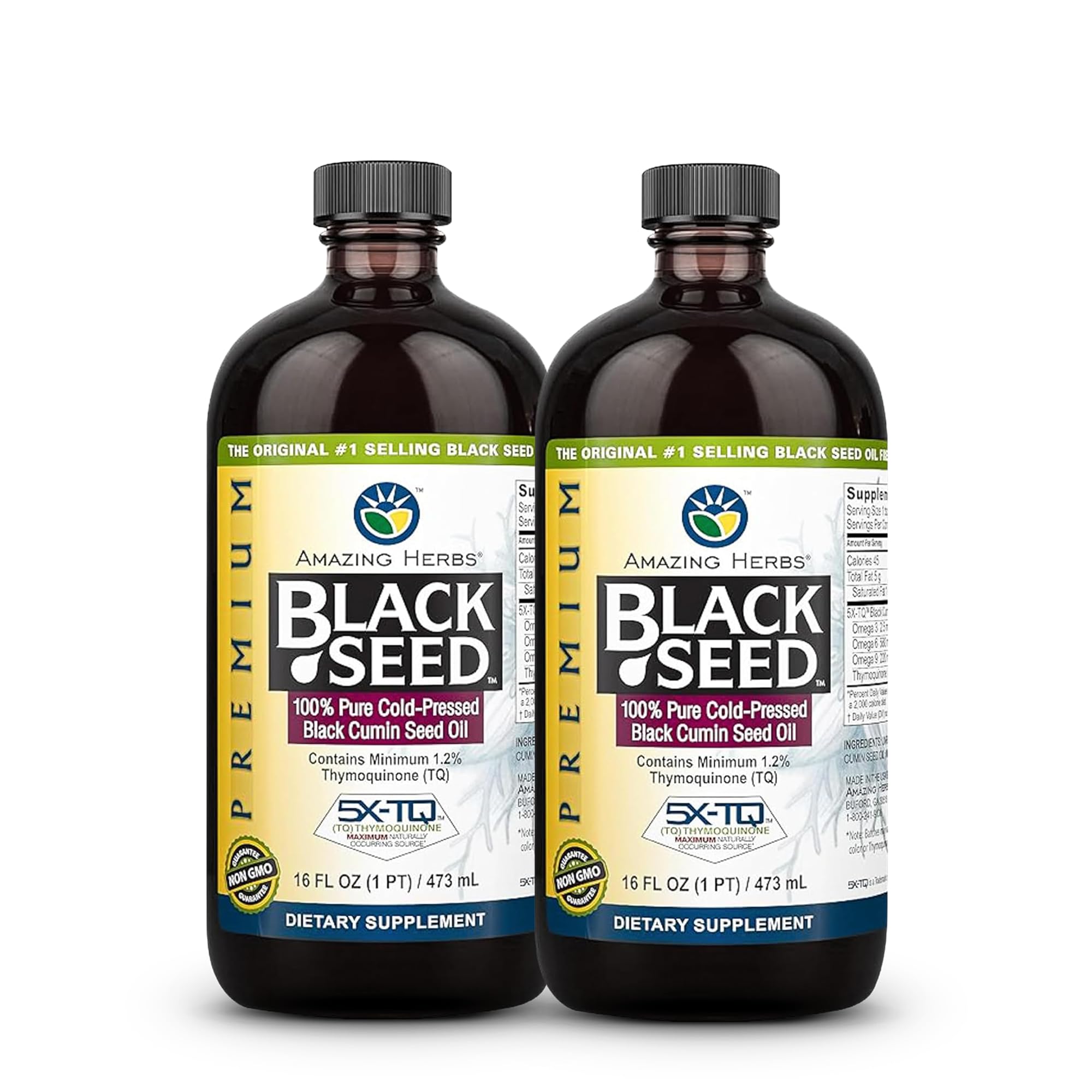 Amazing Herbs Premium Black Seed Oil Liquid - 16 Fl Oz Glass Bottle — Amazon image 11