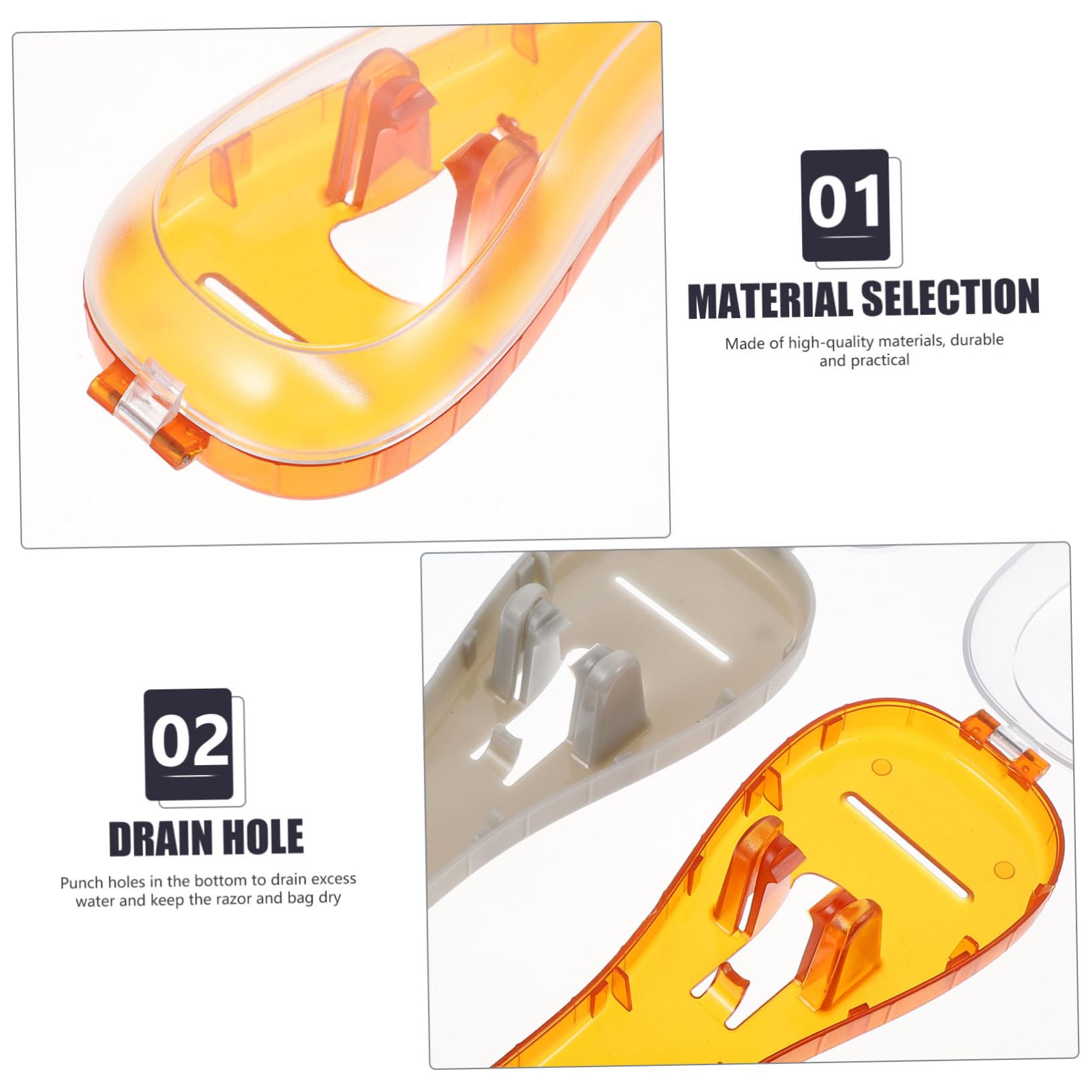 3pezzi Custodia Portatile Per Rasoio Antiurto Organizer Per Rasoio Scatola Resistente e Leggera Per Uso Interno Ed Esterno