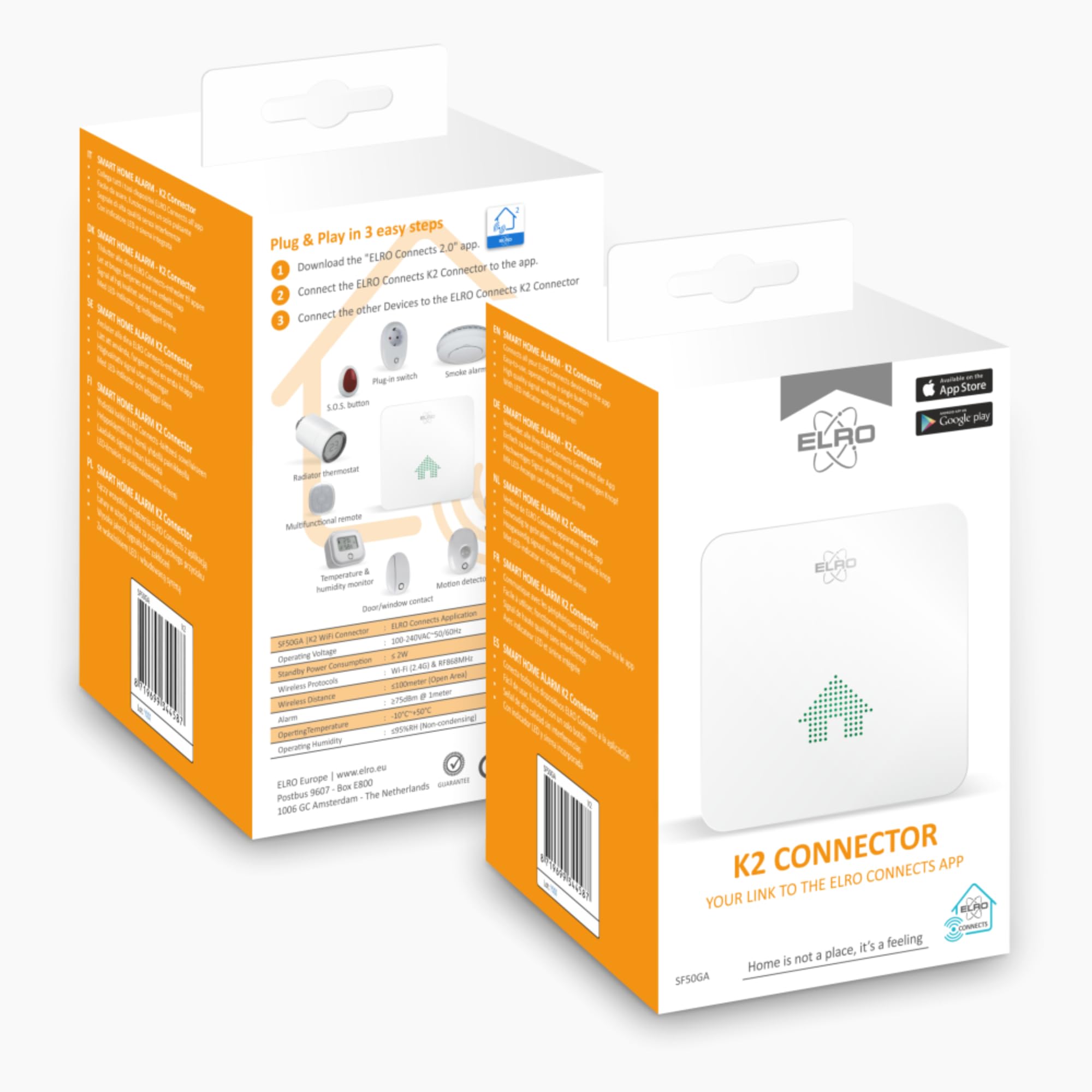 ELRO Connects K2 Connector SF50GA - Conecta Todos los Productos ELRO Connects con la aplicación ELRO Connects 2.0