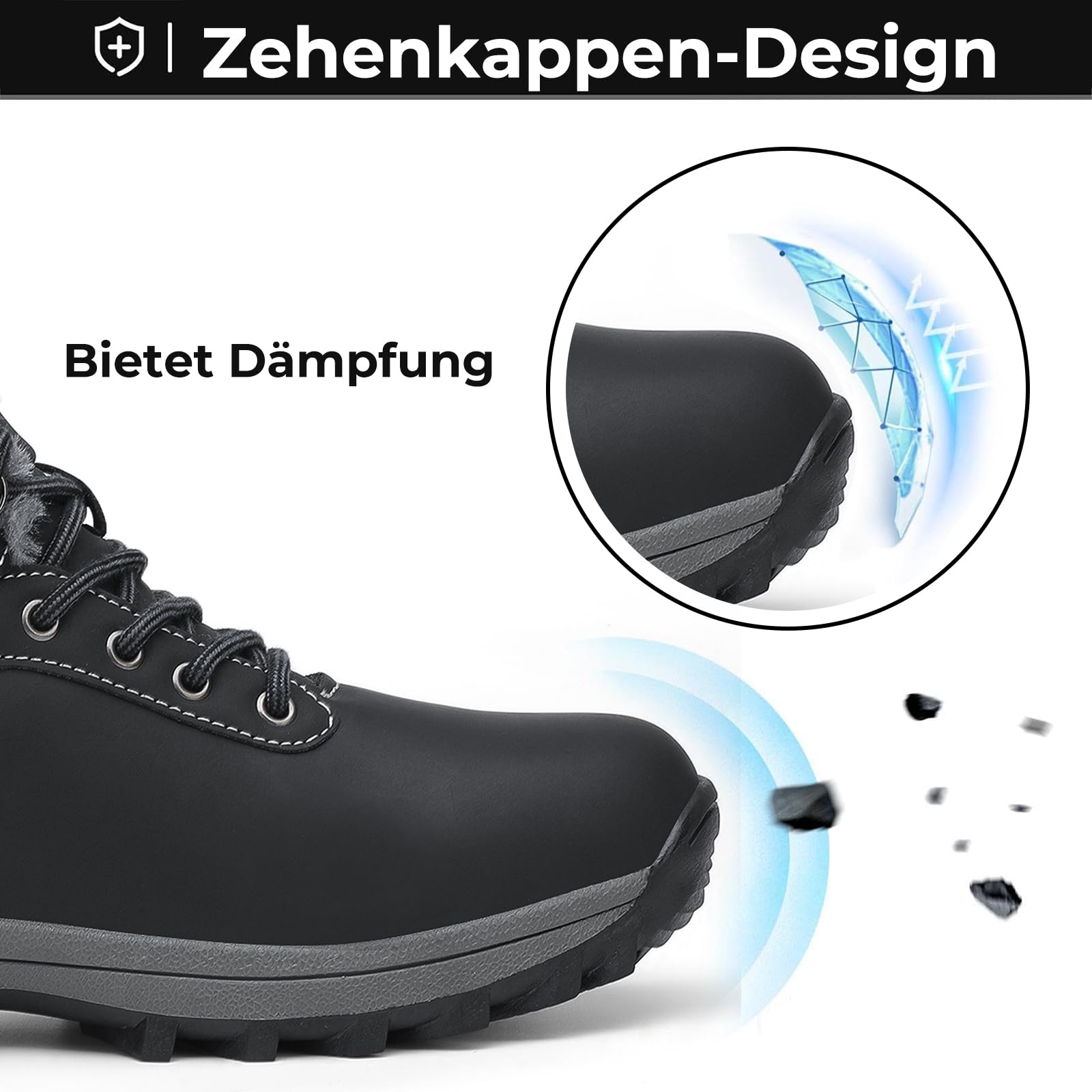 Mishansha Winterschuhe Herren Warme Gefüttert Winterstiefel Damen Winter Boots Outdoor 36-48 EU