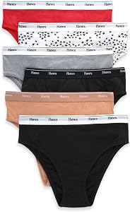 Hanes Women's Originals Hi-leg Panties, Breathable Stretch C…