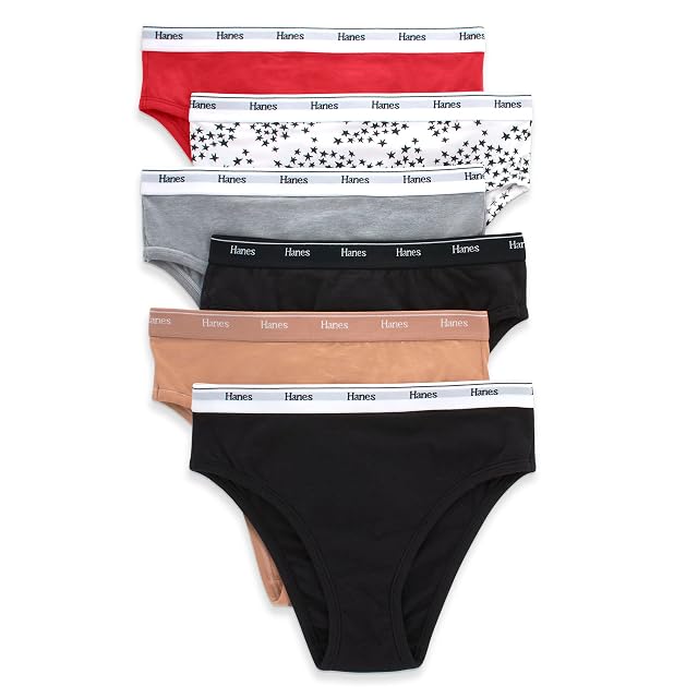 Hanes Originals Womens Underwear Hi-Leg