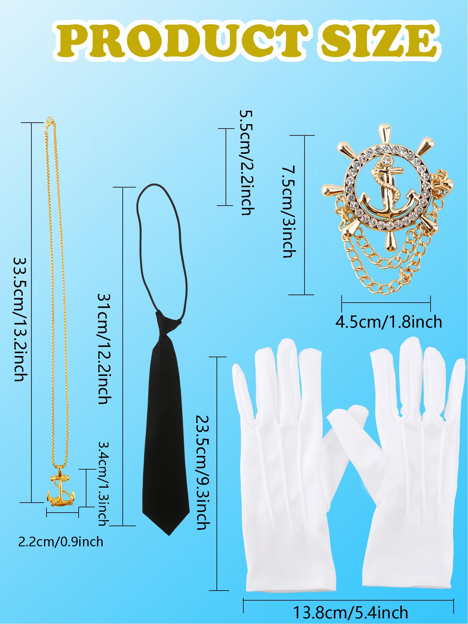 Puteraya Kids Captain Sailor Yacht Costume Set Sailor Outfits Captain Uniforms for Boys Kids Halloween Dress Up Cosplay (Captain Costume Stlye 2, 10-12 Years (140-160cm)) - Image 2