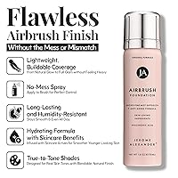 Vista 2 de Jerome Alexander MagicMinerals AirBrush Foundation - Set de 2 piezas con base en aerosol y brocha Kabuki, maquillaje en aerosol con ingredientes
