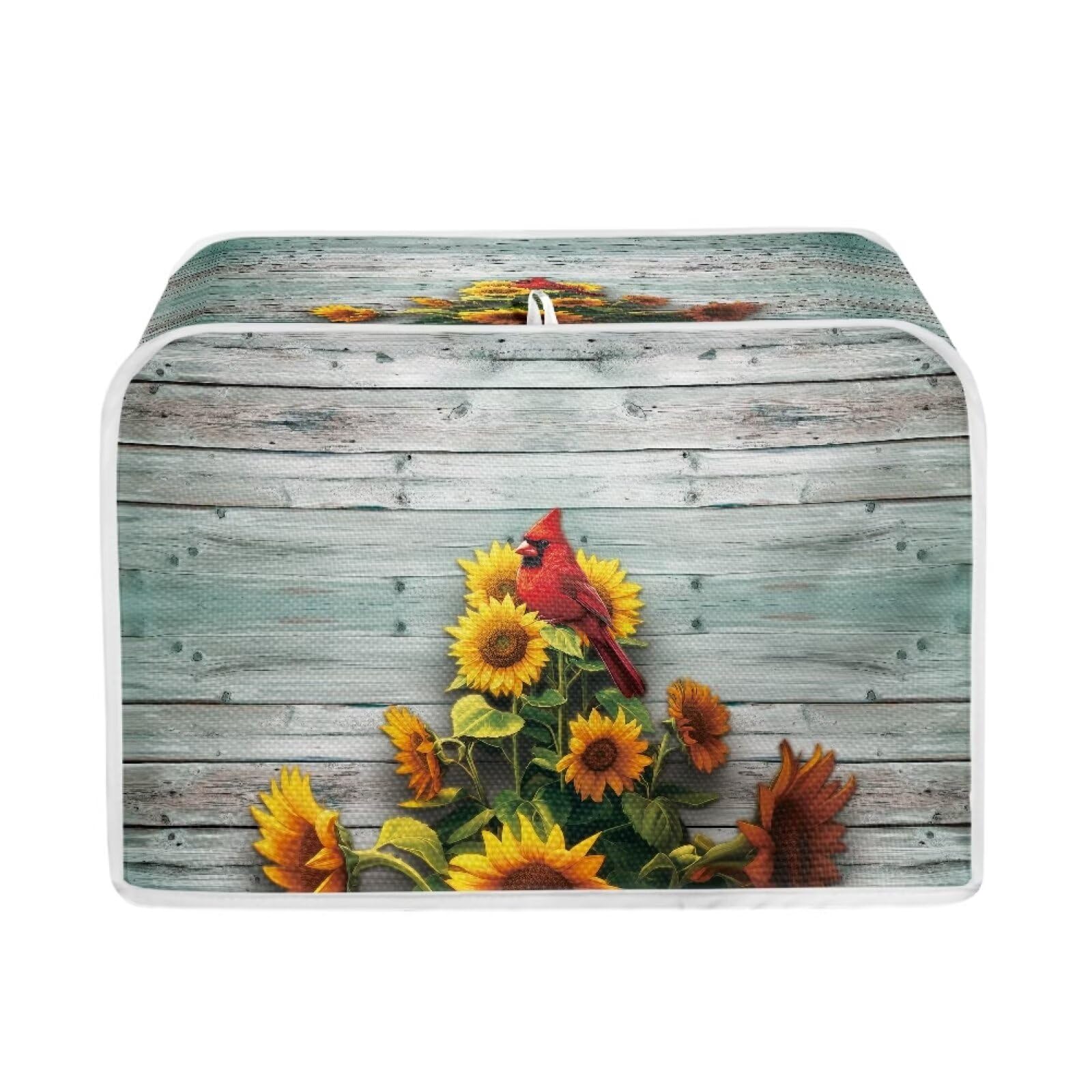 Xoenoiee Sunflower and Cardinal Bird Print Toaster Cover Toaster Oven Cover 4 Slice Toaster Appliance Dust Proof Cover for Kitchen Small Appliance Kitchen Accessories