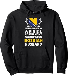 Funny Smartass Bosnian Husband Bosnia Flag Spouses Pullover Hoodie