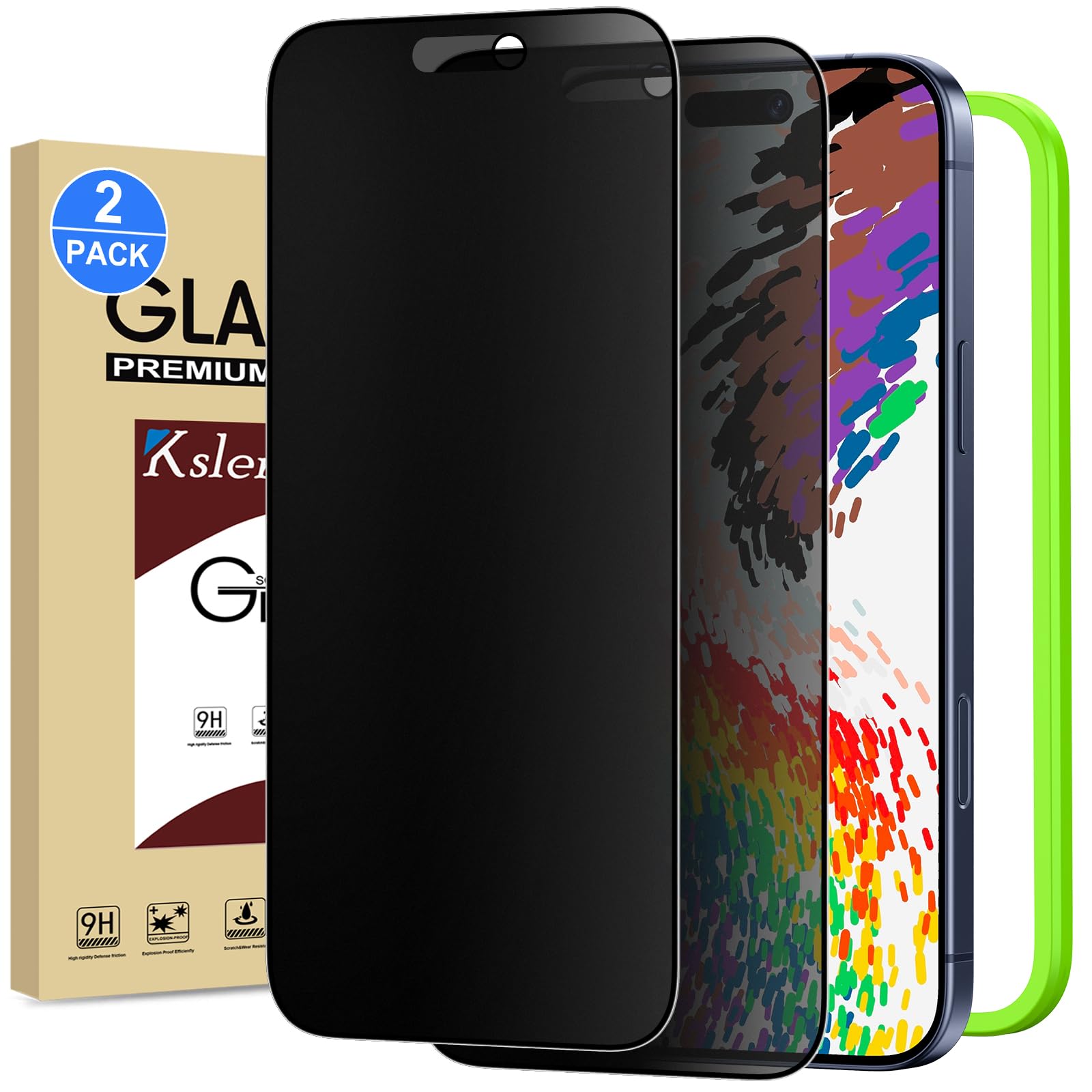 2 Piezas Protector de Pantalla para iPhone 17 Pro Max Mate Privacidad (6,9 Pulgadas), Pelicula Cristal Vidrio Templado Antiespia Screen Protector Matte, Antireflejo e Antihuellas, Dureza 9H
