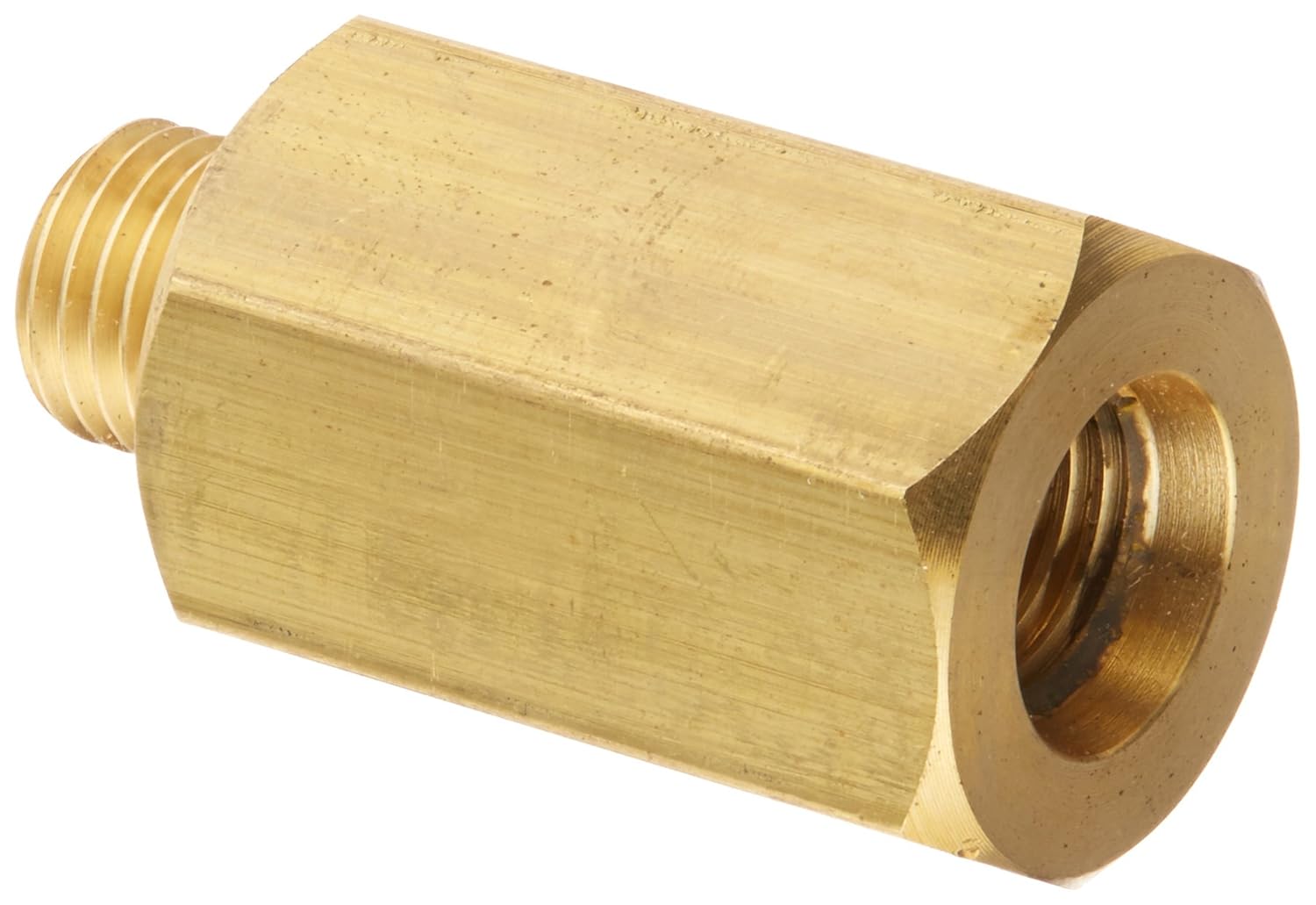 Sintered Pressure Snubber, 1/2 NPT, Brass, E Disc Installed, Pressure Rating 6,000 PSI