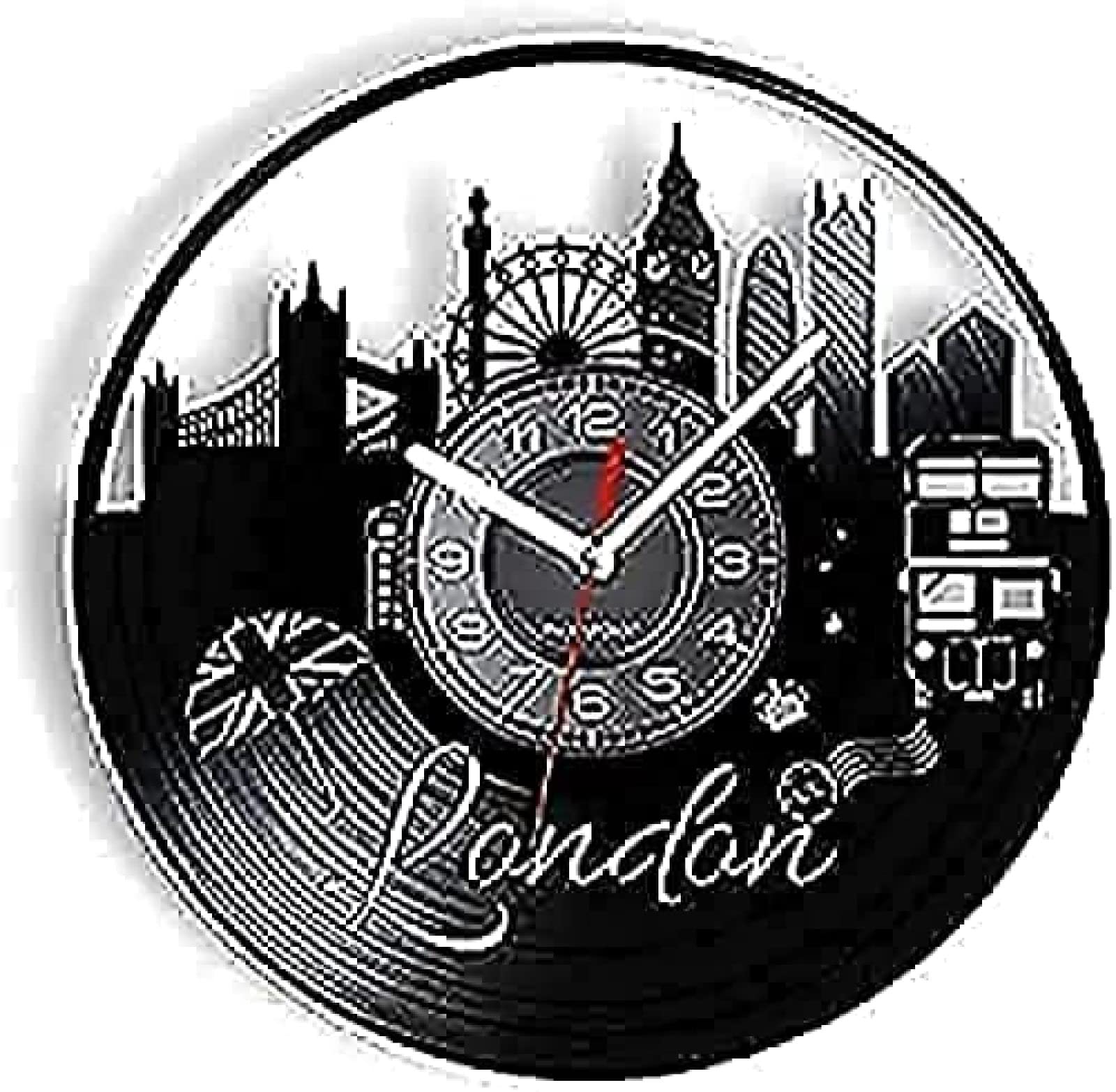 Horloge murale cuisine 30 cm de style Londres Big Ben en vinyle