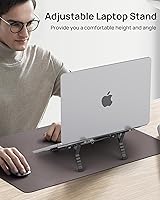 Vista 7 de SODI Ultra Compact Foldable Laptop Stand - Portable Laptop Holder for Desk & Travel Use, Ergonomic Aluminum Computer Holder with Adjustable Height