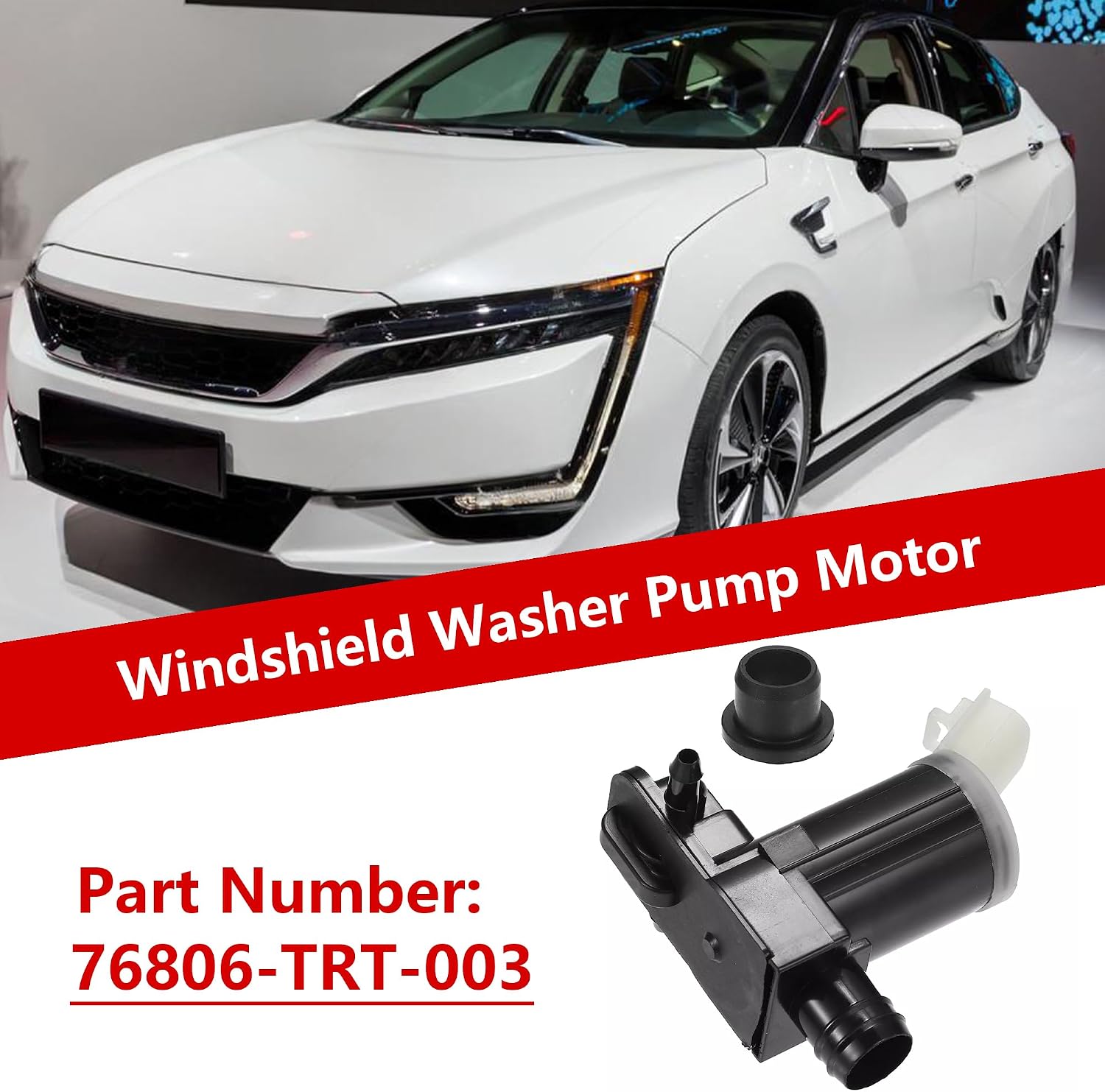 Windshield Washer Pump for Honda Civic Type R 2023 for Mitsubishi Outlander Sport 2020-2024 Windshield Washer Fluid Pump Replace 8260A409 76806-TRT-003 1 Pcs