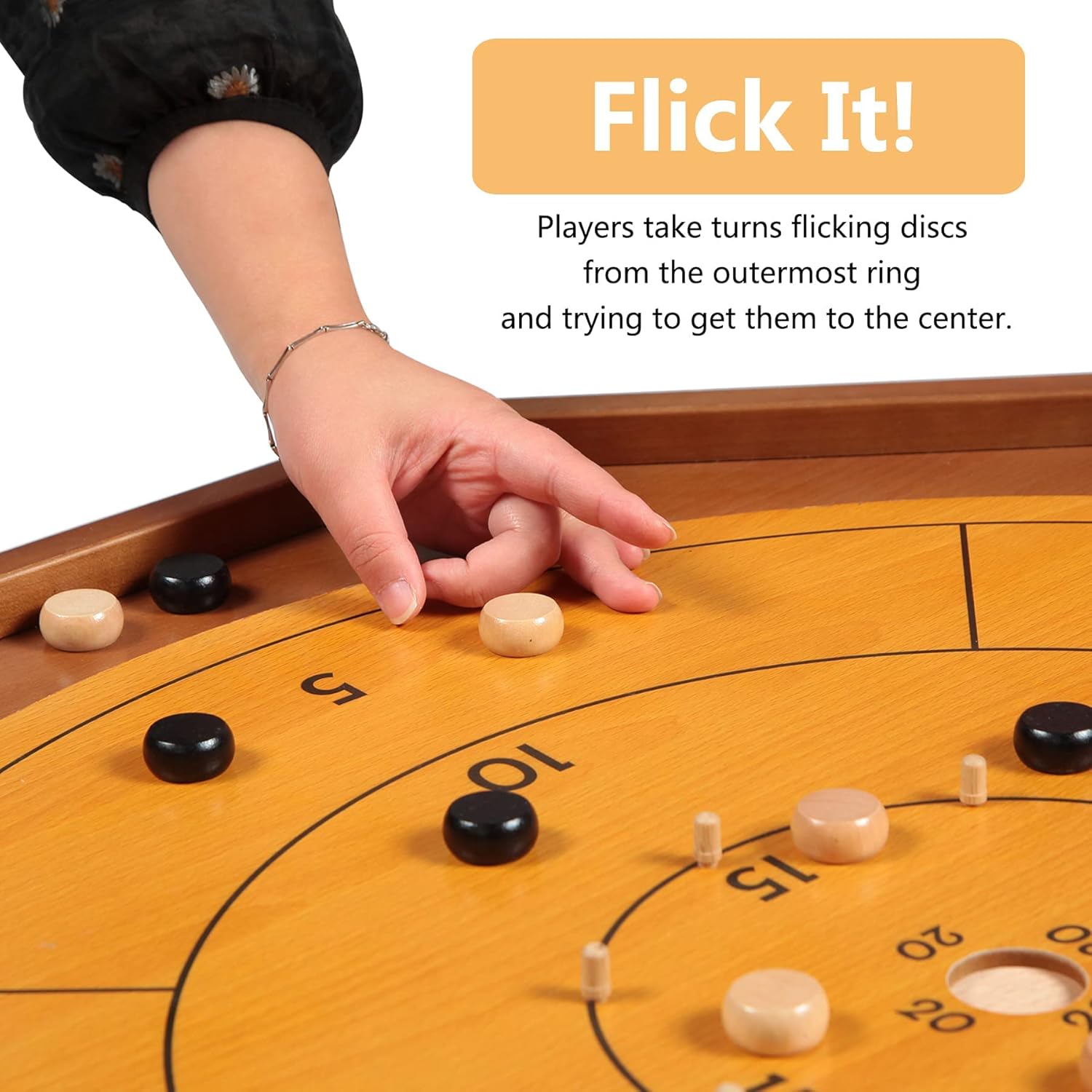 "27-Inch Crokinole Board Game" - Image 7