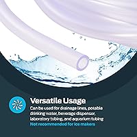 Vista 3 de EZ-FLO - Tubo de vinilo transparente de PVC de 0.17 pulgada de diámetro interior (1/4 pulgada de diámetro exterior), 20 pies de longitud, 98560