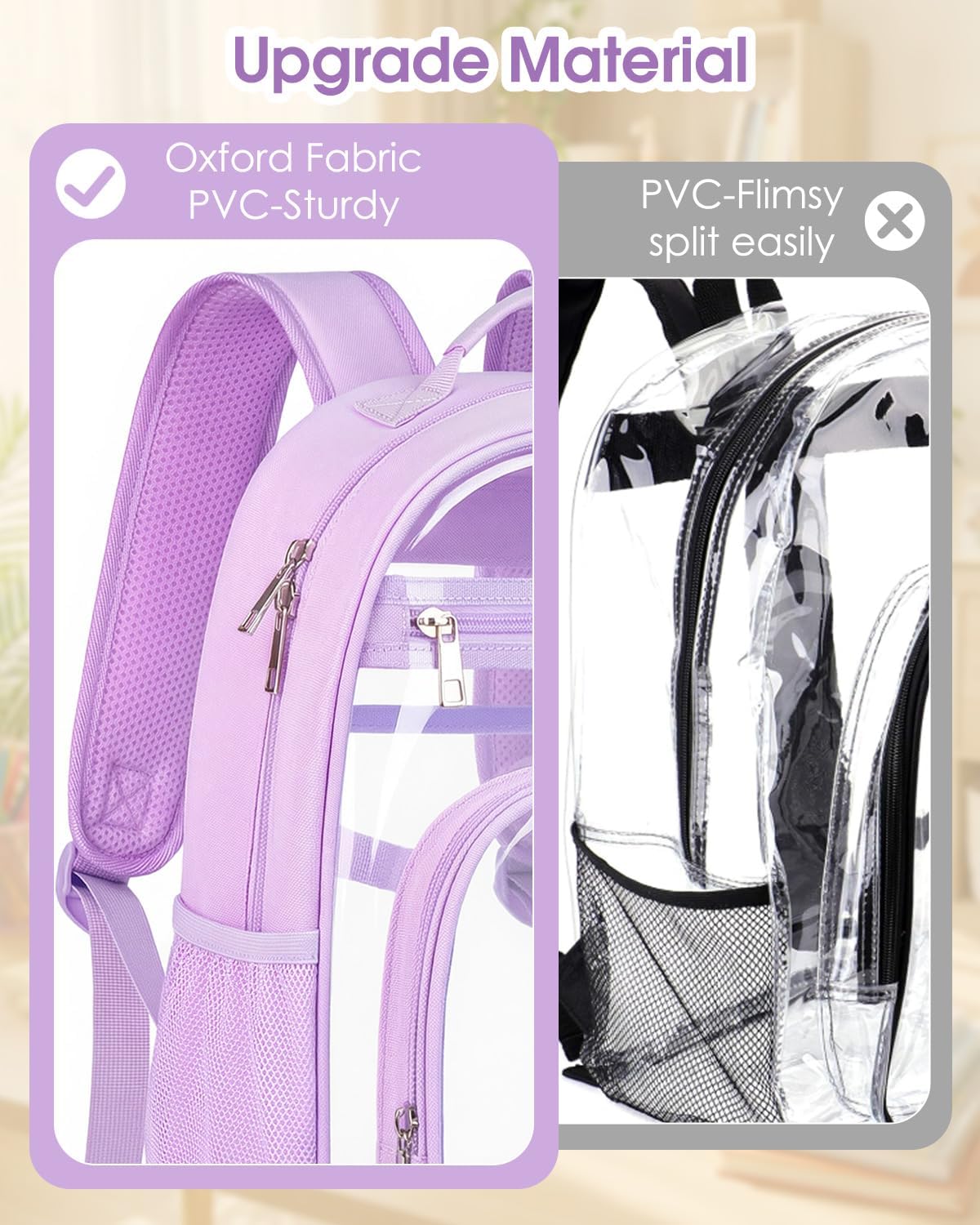 Clear Backpack Girls Boys Kids Clear