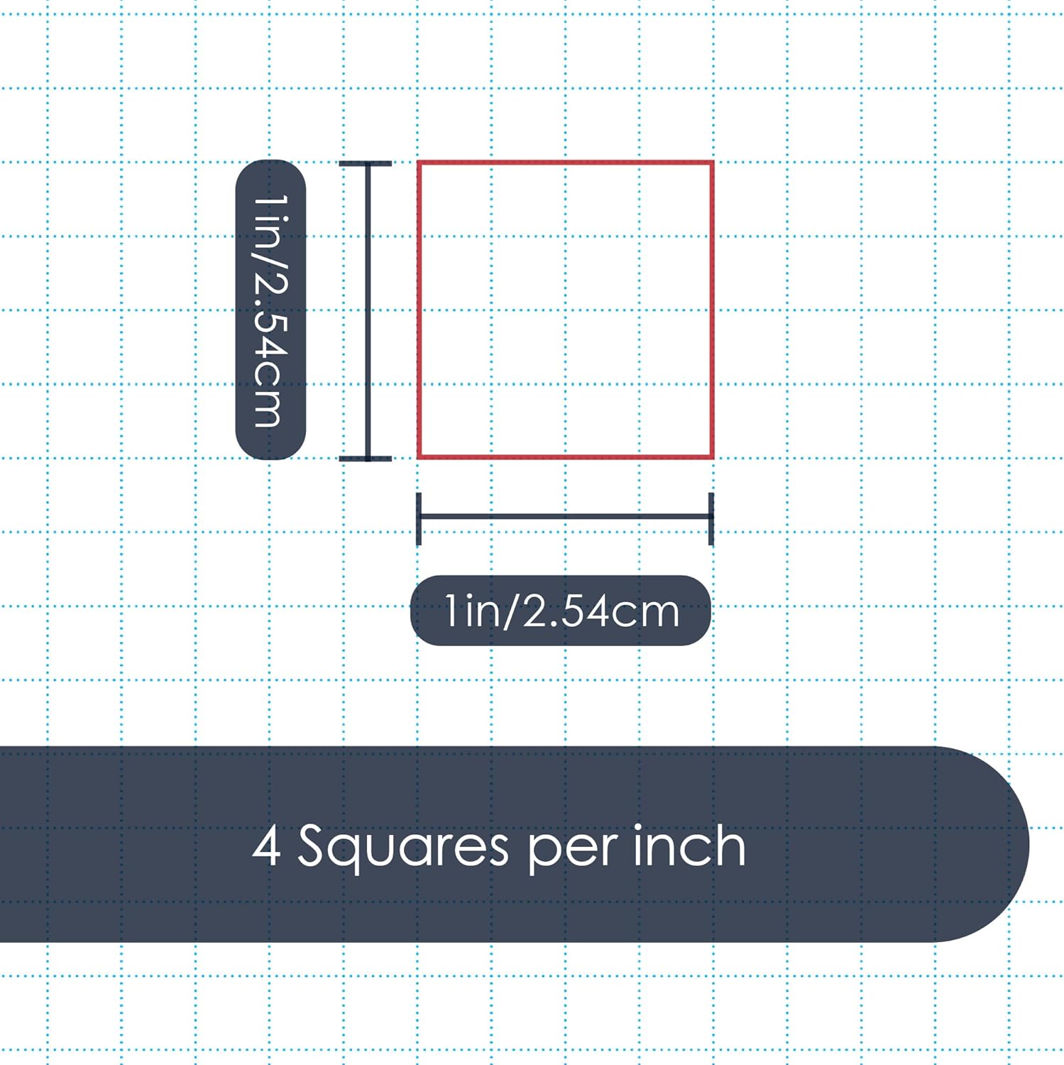 GeekNavy 11" x 17" Quadrille Graph Paper 50 Sheets Landscape - 0.25" 4x4 Square Grid, Blueprint, High Brightness, Border-Outlined, Large Drafting (3-Pack)