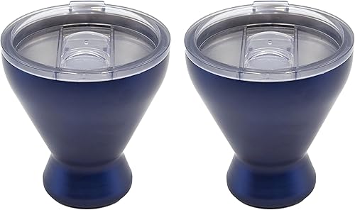 Miniatura 2 de Cambridge Navy - Juego de 2 vasos de cóctel aislados de 11 onzas, 0