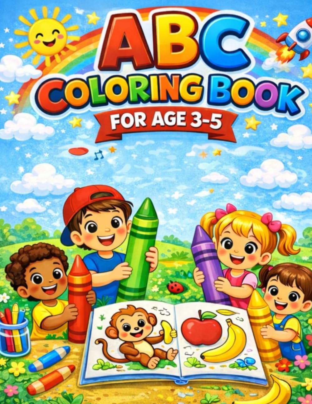 ABC Coloring Book for Kids Ages 3–5 Fun Fruits & Animals | Preschool Alphabet Learning