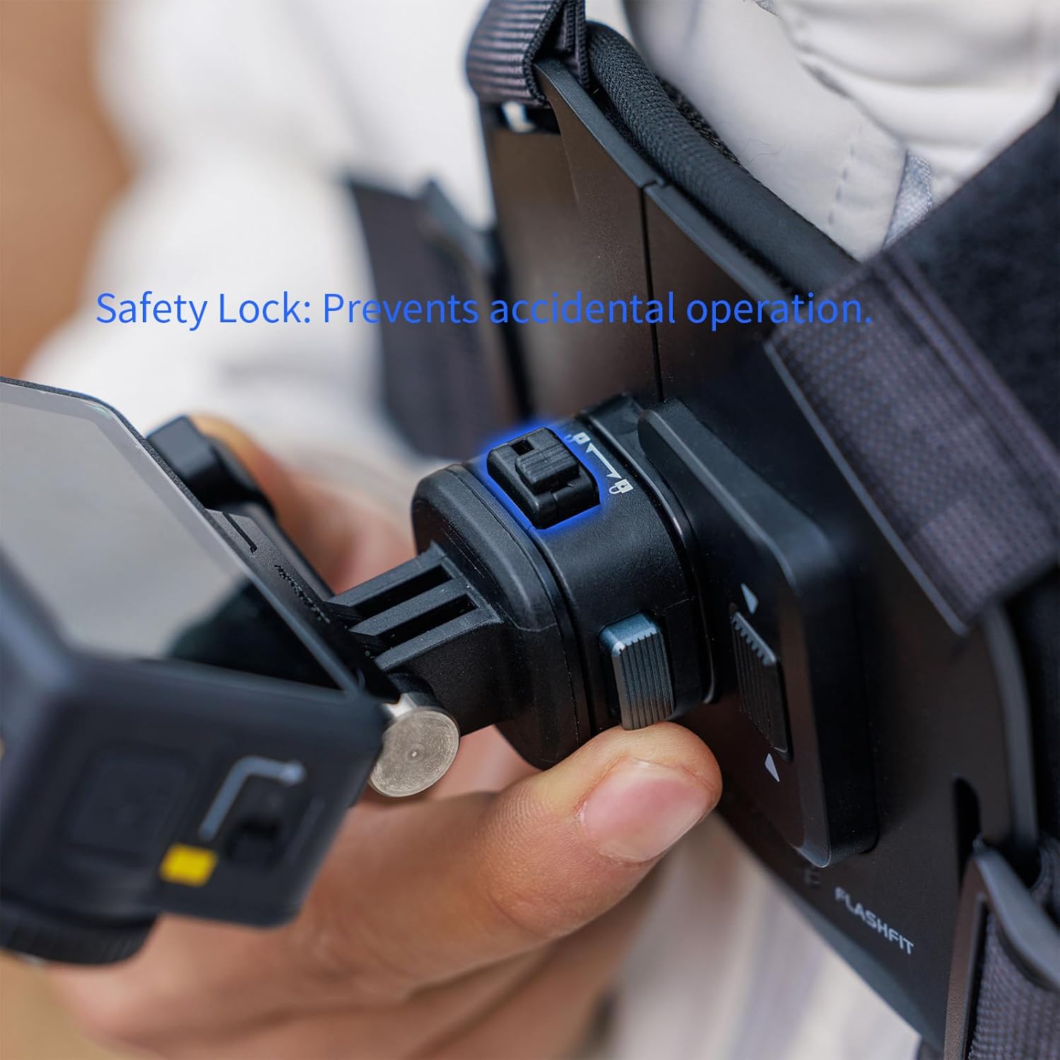 SMALLRIG Quick Release Action Camera Chest Mount with Adjustable Harness Strap, Safety Lock, for GoPr_ Hero 13/12/11/10/9, for DJI Osmo Action 6/5 Pro/4/3, for Insta360 Ace Pro 2, for AKASO - 5720