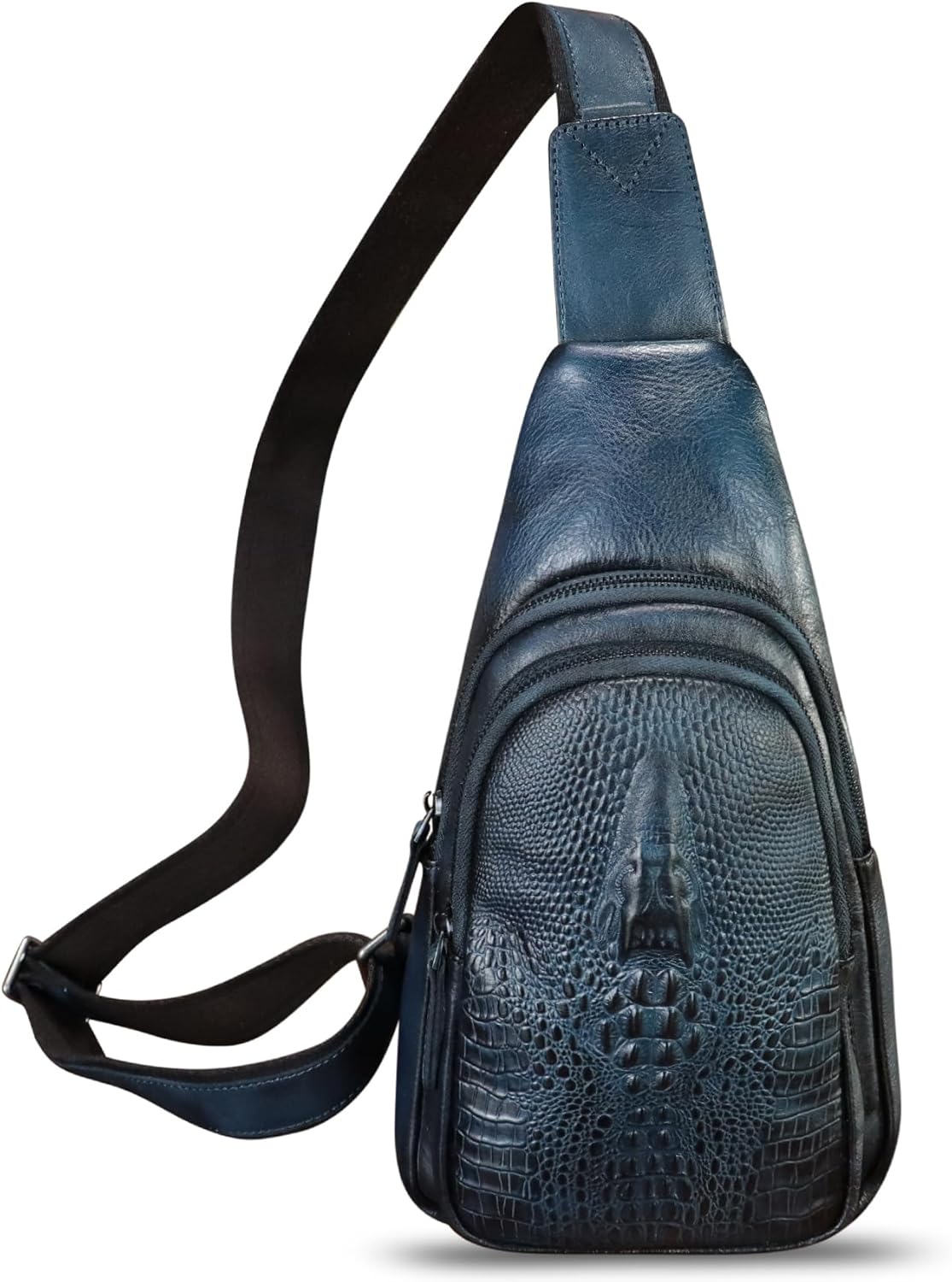 Genuine Leather Silng Bag for Women and Men Real Leather Sling Backpack Chest Purse Shoulder Crossbody Bag - Image 6