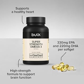 Bulk Super Strength Omega 3 Softgels, 1000 mg, Pack of 270