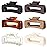 Sisiaipu 4 Inch Big Hair Claw Clips 6 Pcs Large Claw for Thick Hair Square Hair Clips for Women Rectangle Hair Clips Nonslip Acrylic Banana Jaw Clips Hair Accessories for Girls (Brown)