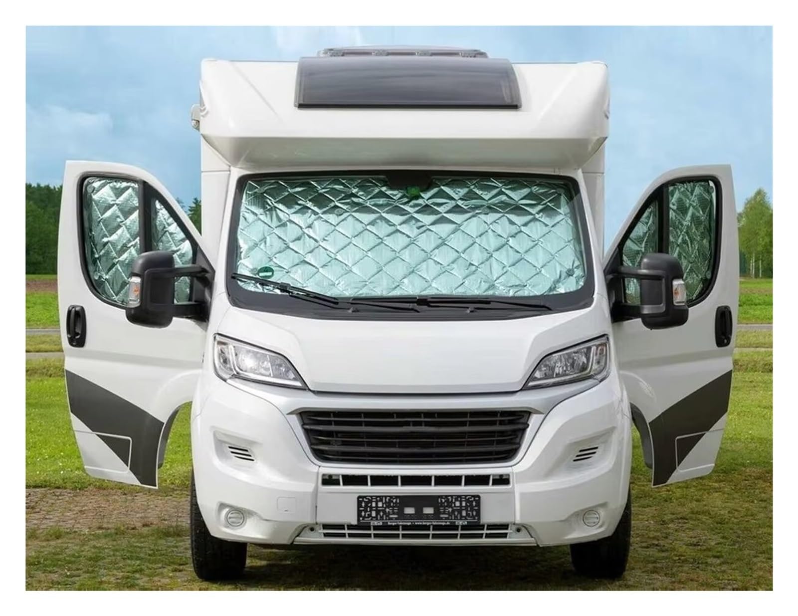 Parasol de Coche para Fiat para Ducato Todas Las Estaciones Disponibles Parasol de Coche Parabrisas Delantero Protector Solar Aislamiento térmico