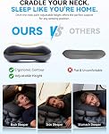 Hikenture Camping Pillow with Removable Cover - Ultralight Inflatable Pillow for Neck Lumber Support - Upgrade Backpacking Pillow - Washable Travel Air Pillows for Camping, Hiking, Backpacking (Black)