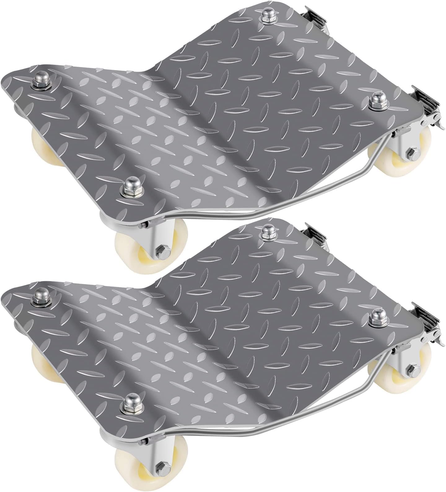 COSTWAY 4Pcs Tire Wheel Dollies, 2720KG/6000LBS Total Heavy Duty Steel