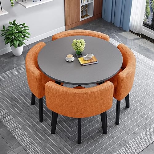 Miniatura 8 de YVYKFZD Mesa de club para sala de recepción de oficina, mesa de conferencias redonda simple, juego de mesa de comedor de cocina pequeña, juego