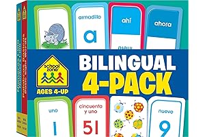 School Zone Bilingual Spanish/English Flash Card Set: Alphabet, Sight Words, Numbers, Colors
