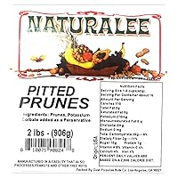 Vista 2 de Naturalee Ciruelas secas de 2 libras, sin hueso, sin azúcar añadida, sin gluten, vegano, aperitivo alto en fibra