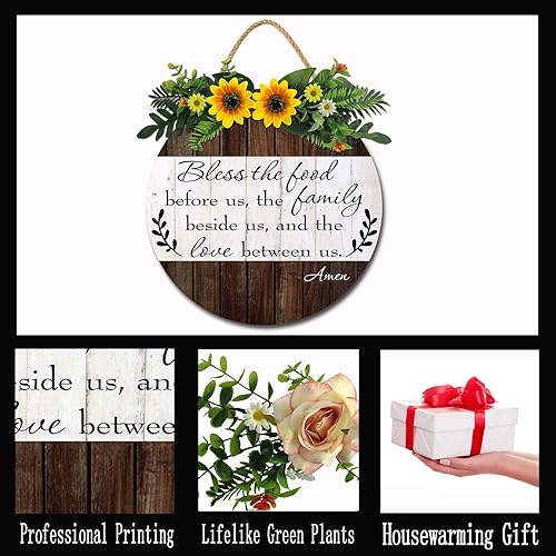 Vista 6 de Letrero con texto en inglés «Bless the Food Before us» («Bless the Food Before us» («Bless the Food Before Us» («Bless the Food Before Us»