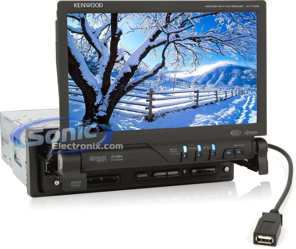 Kenwood Kvt-516 7-Inch In-Dash Navigation Ready DVD Receiver