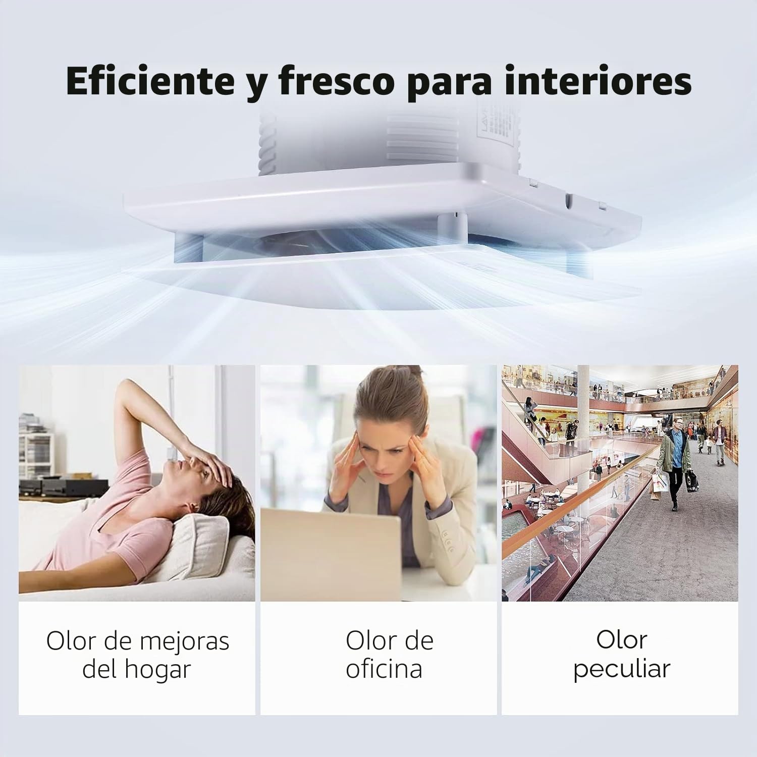 Extractor de Baño 100mm, Extractor de Baño Silencioso 34 dB, Extractor de Aire con Válvula Antirretorno, 95m³/h Flujo Aire IPX4, para Baño Cocina Garaje Oficina