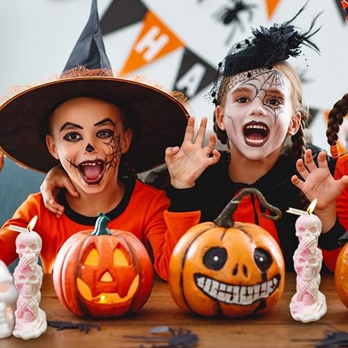 Miniatura 3 de Molde de vela de silicona con calavera 3D, molde de fundición de resina epoxi de esqueleto, soporte de vela de calavera, molde de vela de pilar,