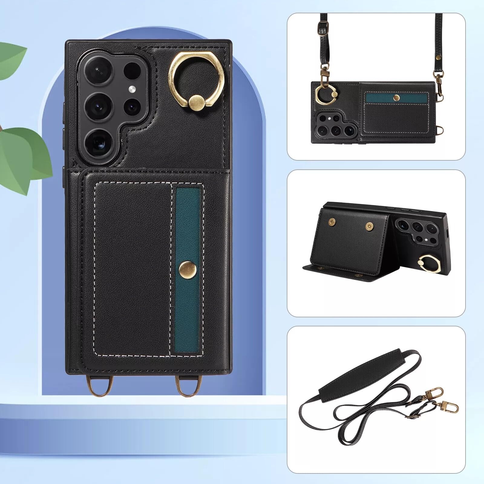 Generic etui kompatybilne z Samsung Galaxy S23 Plus (kolor: czerwony) eleganckie magnetyczne etui z klapką ze skóry do ochrony telefonu komórkowego