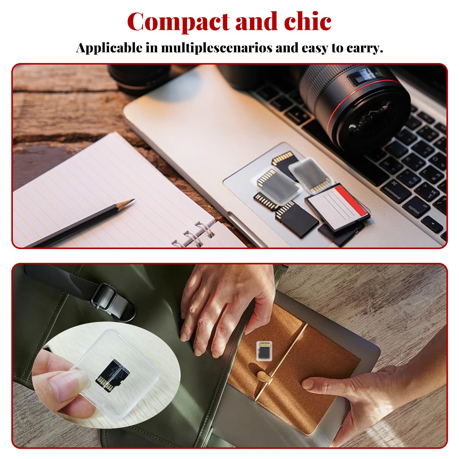 Porta Della Scheda Di Memoria In Plastica Trasparente SD, XD, TF - Foto 3