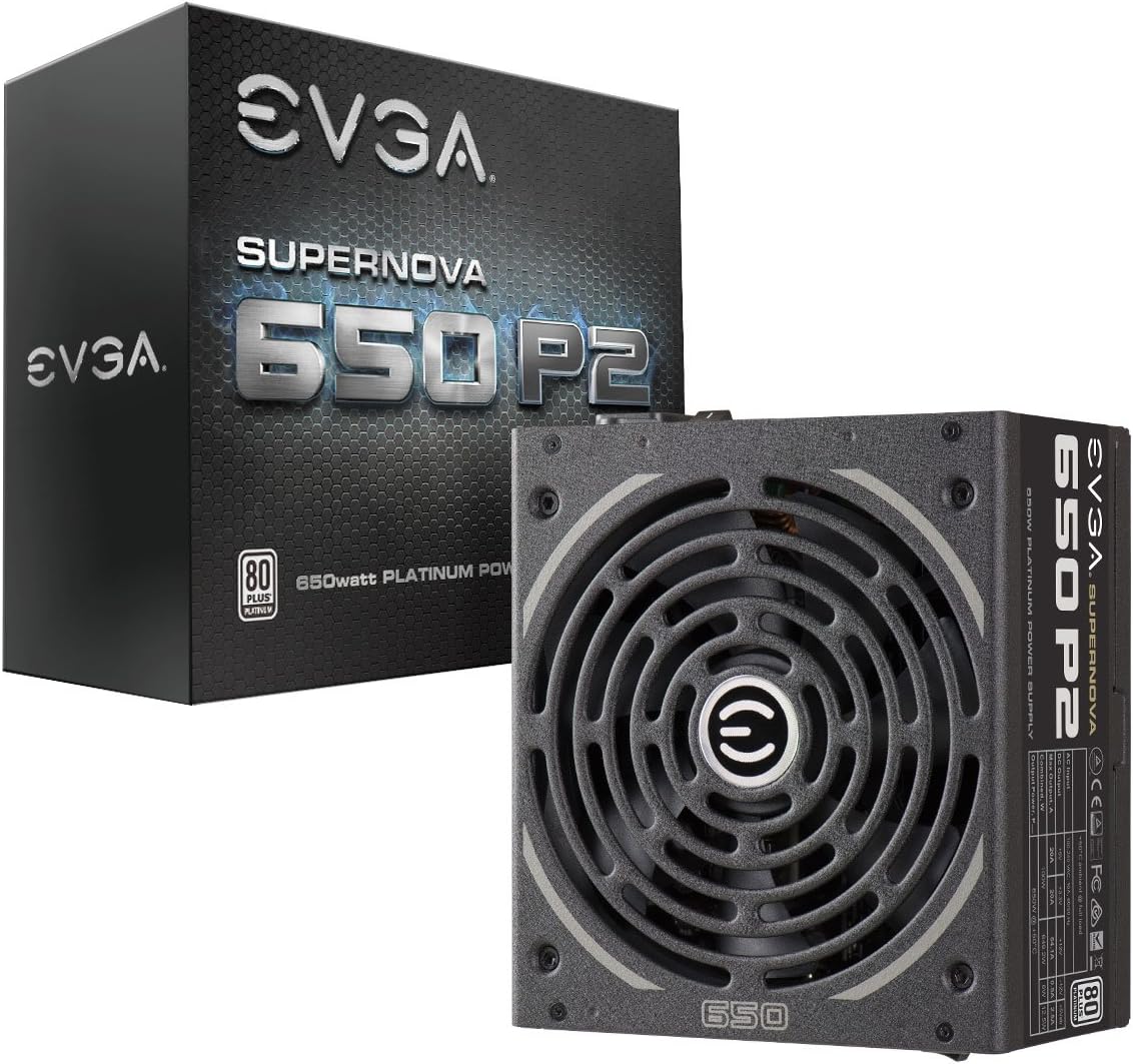 EVGA SuperNOVA 650 P2, 80+ PLATINUM 650W , Fully Modular , EVGA ECO Mode, Includes FREE Power On Self Tester, Power Supply 220-P2-0650-X3
