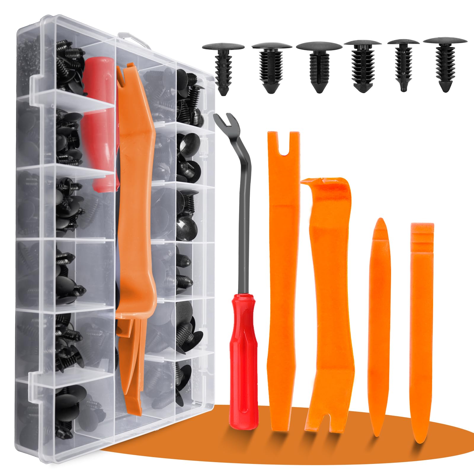 Remaches de nailon universales para eliminar ruidos y fijar guardabarros flojos de coche 7