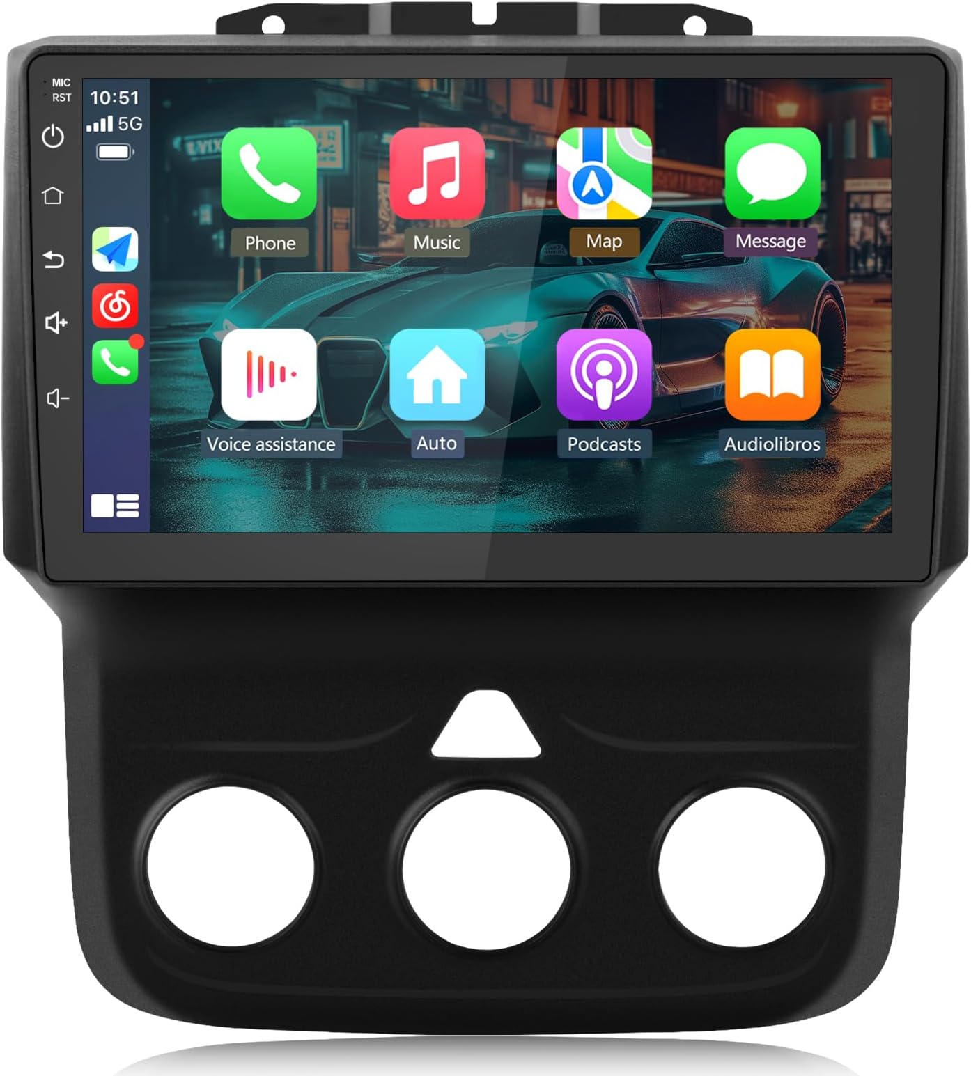 AWESAFE Android Car Stereo for Dodge RAM 1500 2500 3500 2013 2014 2015 2016 2017 2018, Ram 1500 Radio Replacement with Wireless CarPlay Android Auto - 2+32GB (Only fit Manual AC)