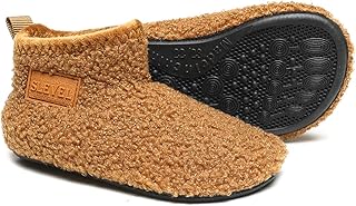 SLEVEL Toddler Boys Girls House Slippers Little Kids Lightweight Winter Warm Boots Indoor Home Shoes(S191007Brown19)