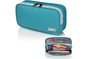 VASCHY Turquoise Pencil Pouch: Store Essentials in Style
