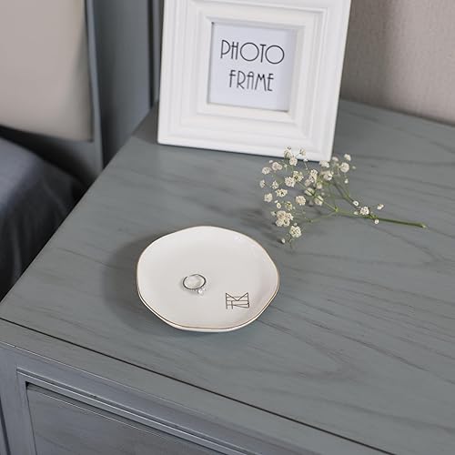 Miniatura 3 de EYONGLION Plato de anillo de conejo de Pascua, bandeja de joyería de conejo animal, regalos del año del conejo para mujer, decoración de plato de