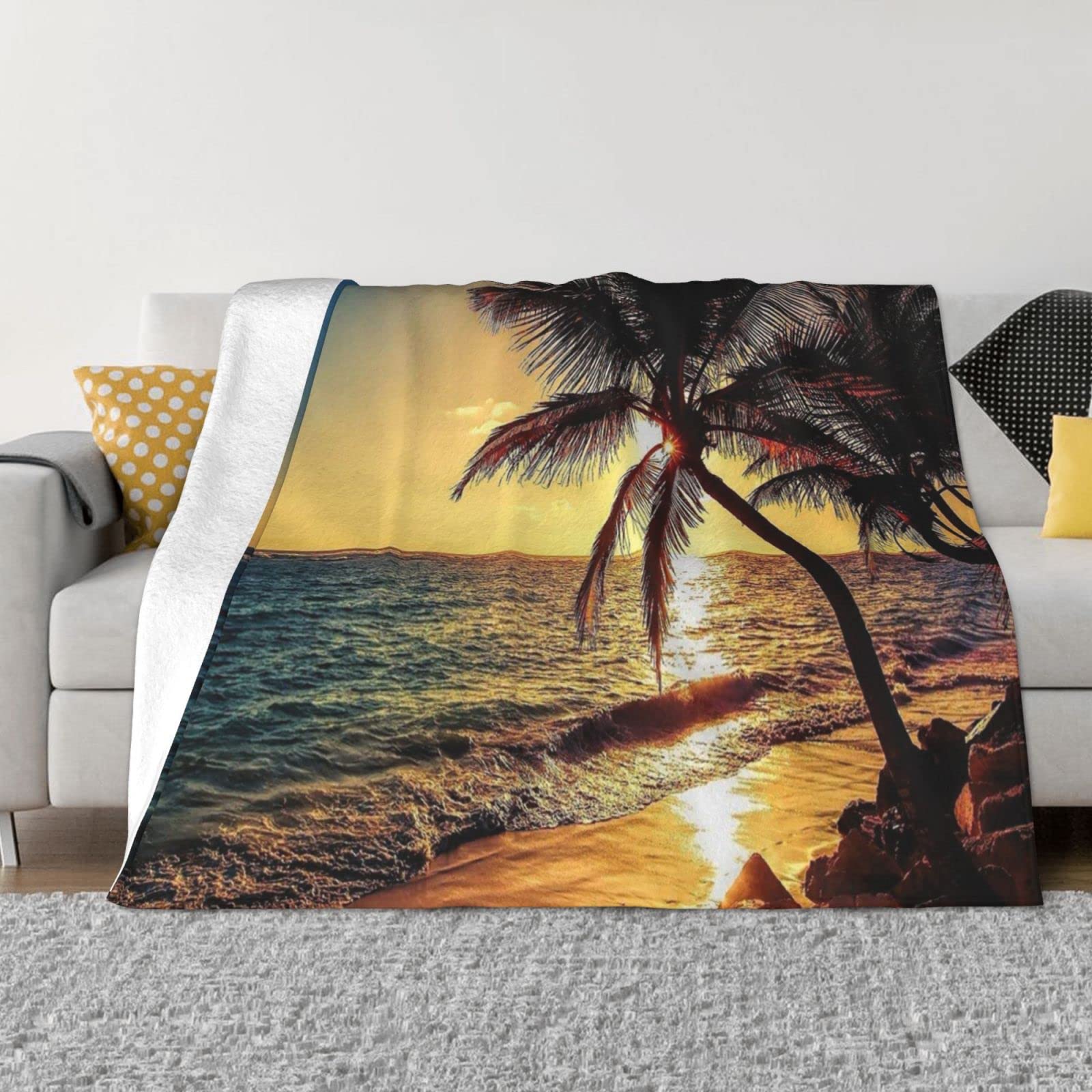 Couverture de plage et plaid de canapé doux pour vos soirées fraîches en extérieur