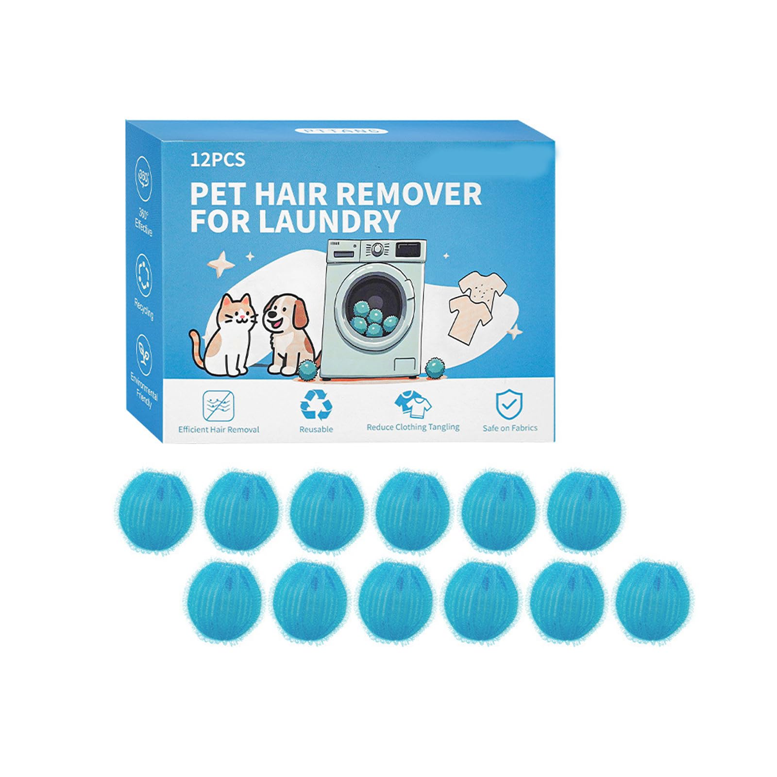 Safe Textile Protective Lint Gathering Ball Functions Well in Front Load Washers Laundry Pet Hair Collector